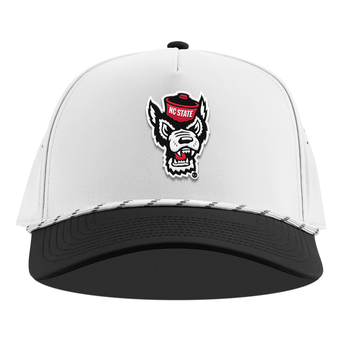 North Carolina State "NC State Team Logo" Curved 5 Panel Rope White/Black