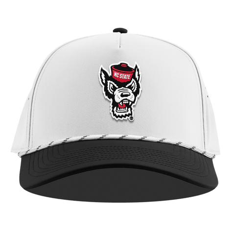 North Carolina State "NC State Team Logo" Curved 5 Panel Rope White/Black