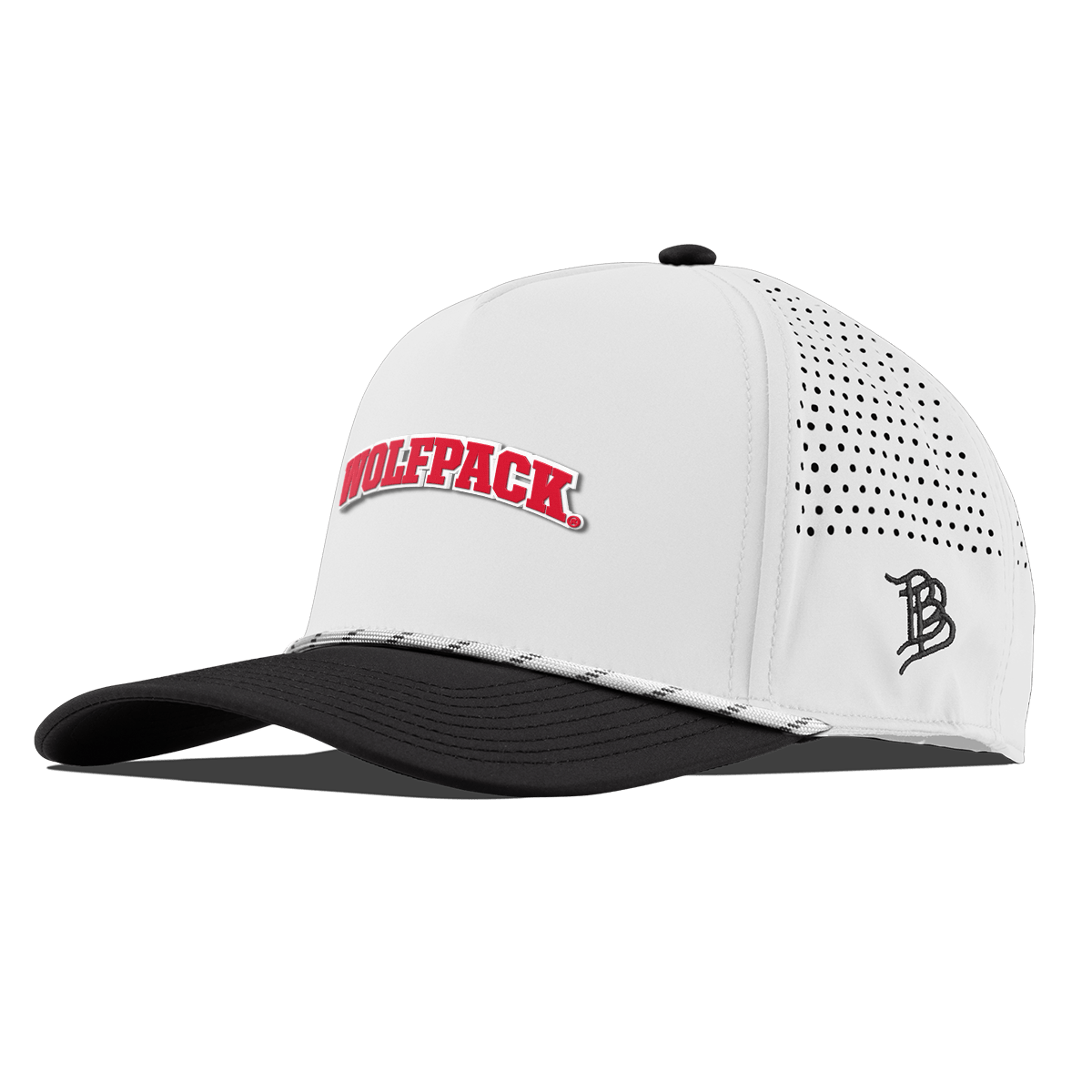 North Carolina State "NC State Wolfpack" Curved 5 Panel Rope White/Black