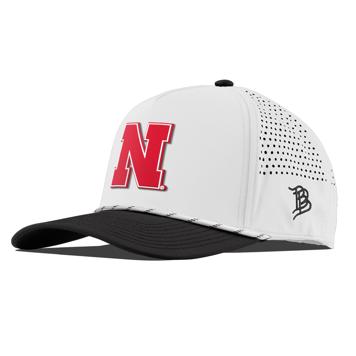 University of Nebraska "Nebraska Team Logo" Curved 5 Panel Rope White/Black