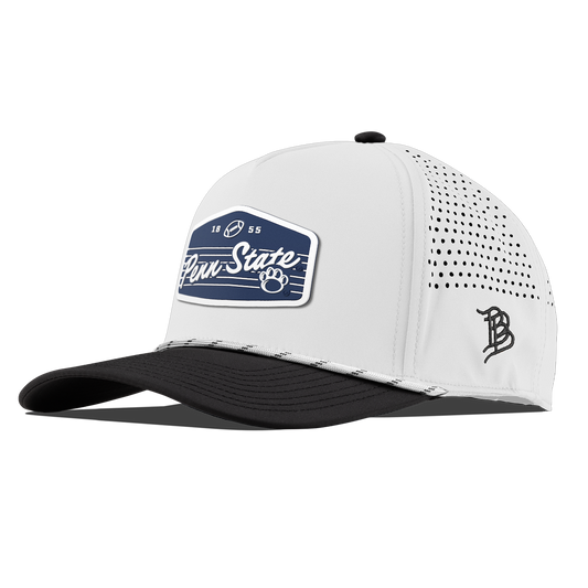 Penn State University "Nittany Lions Football" Curved 5 Panel Rope White/Black