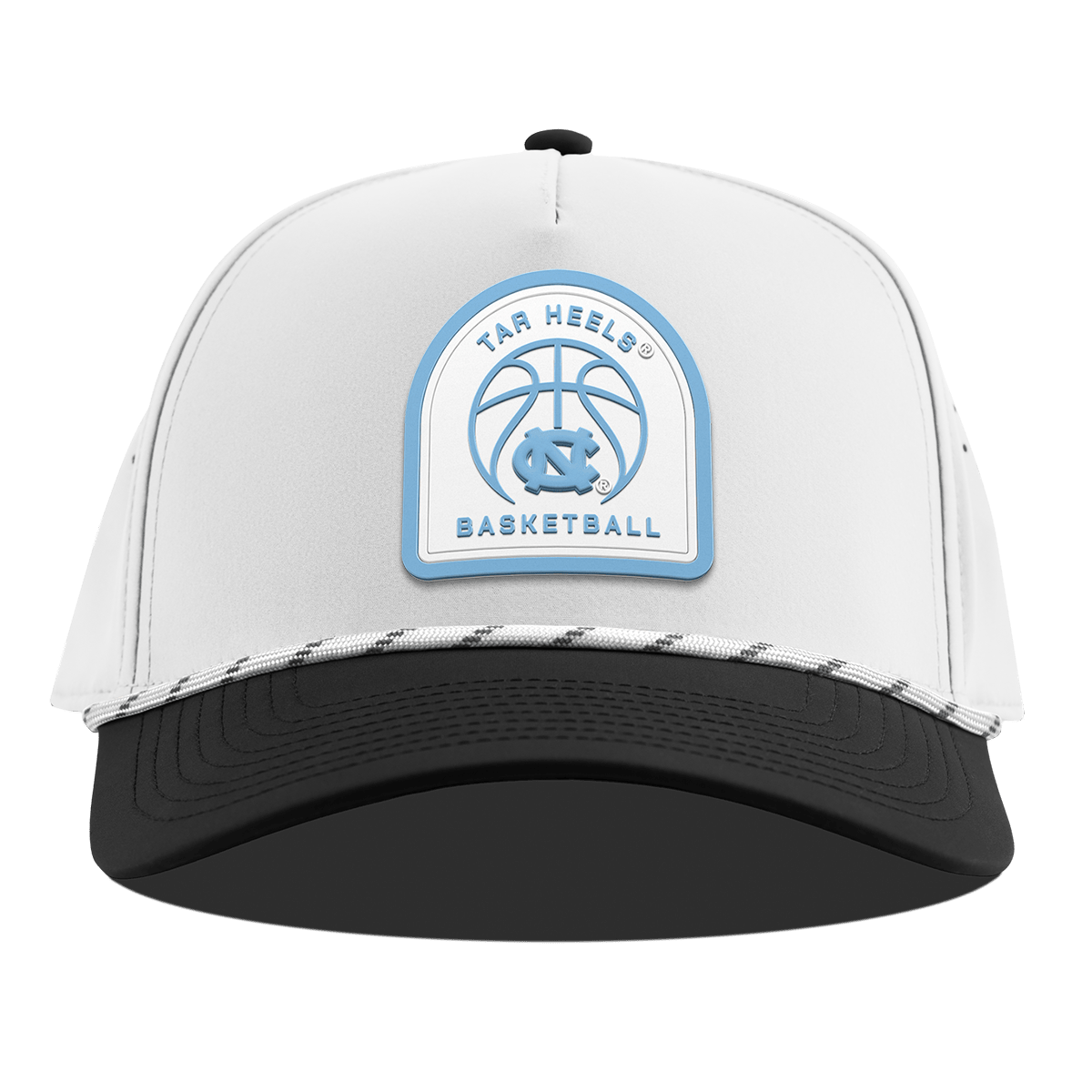University of North Carolina "North Carolina Basketball" Curved 5 panel Rope White/Black