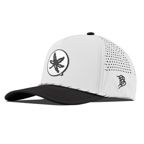Ohio State University "OSU Buckeye Logo" Curved 5 Panel Rope White/Black