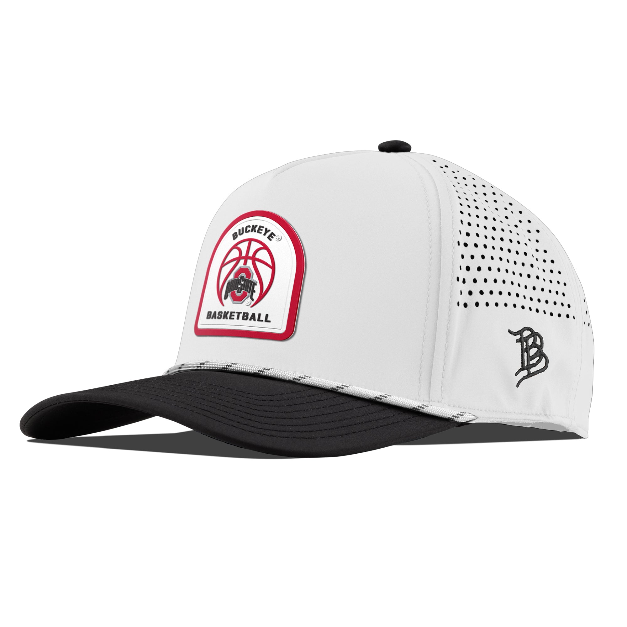 Ohio State University "Ohio State Basketball" Curved 5 Panel Rope White/Black