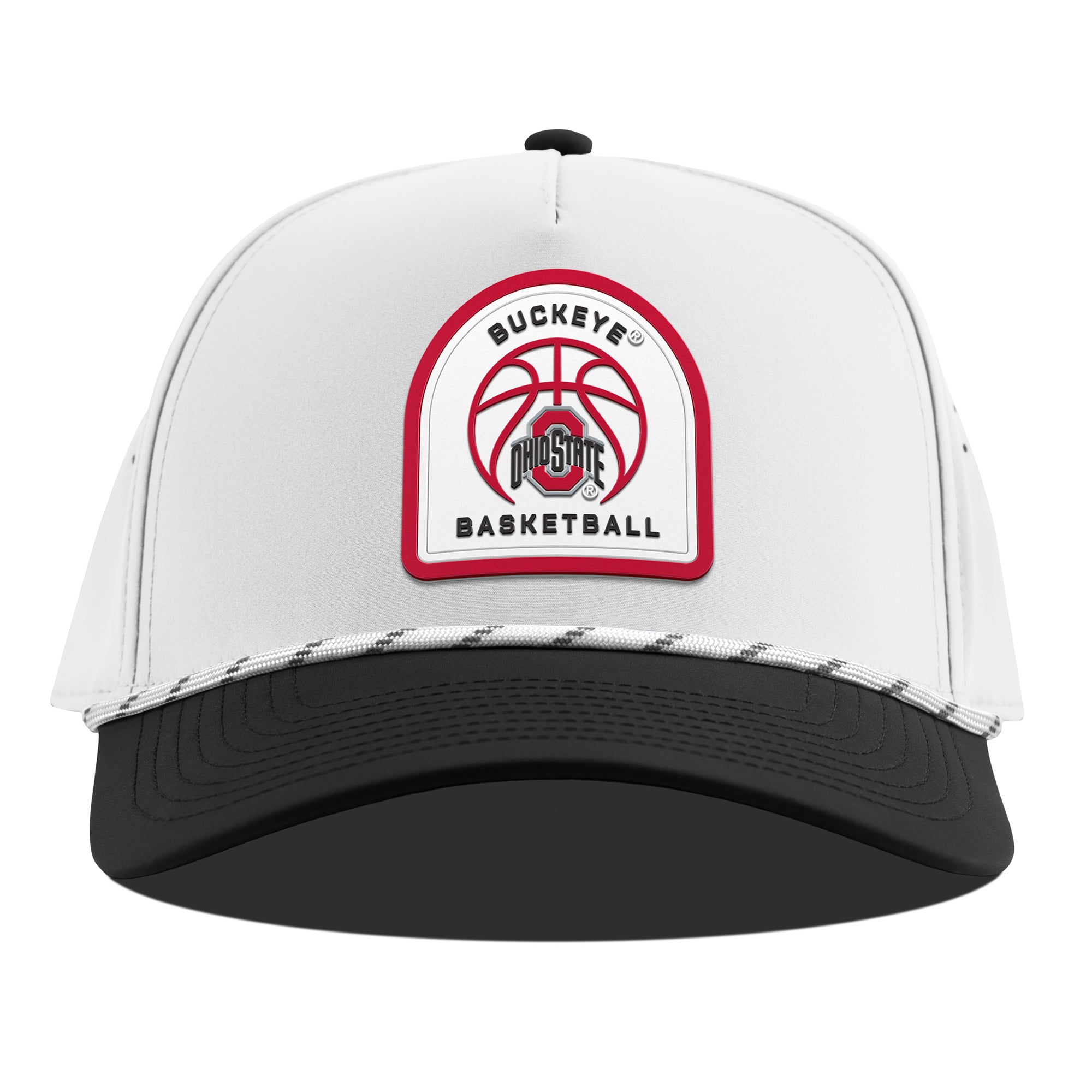 Ohio State University "Ohio State Basketball" Curved 5 Panel Rope White/Black