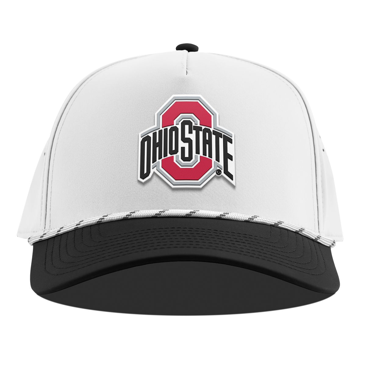 Ohio State University "Ohio State Team Logo" Curved 5 Panel Rope White/Black