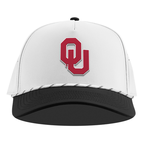 University of Oklahoma "Oklahoma Team Logo" Curved 5 Panel Rope White/Black