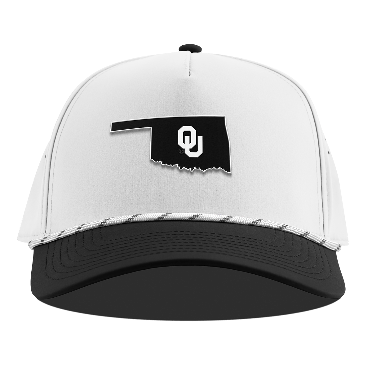 University of Oklahoma "Oklahoma Vintage Series" Curved 5 Panel Rope White/Black