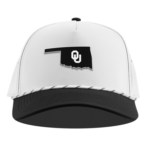 University of Oklahoma "Oklahoma Vintage Series" Curved 5 Panel Rope White/Black
