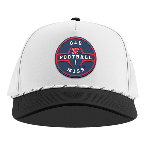 University of Mississippi "Ole Miss Football Legacy" Curved 5 Panel Rope White/Black