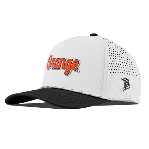 Syracuse University "Orange Throwback Script" Curved 5 Panel Rope White/Black