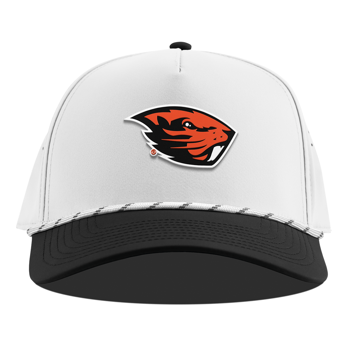 Oregon State University "Oregon State Team Logo" Curved 5 Panel Rope White/Black