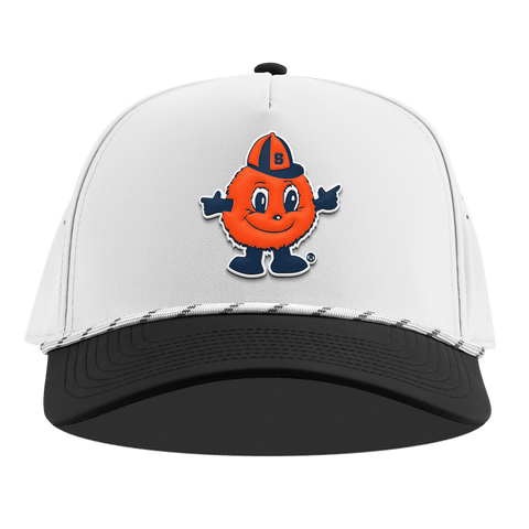 Syracuse University "Otto The Orange" Curved 5 Panel Rope White/Black