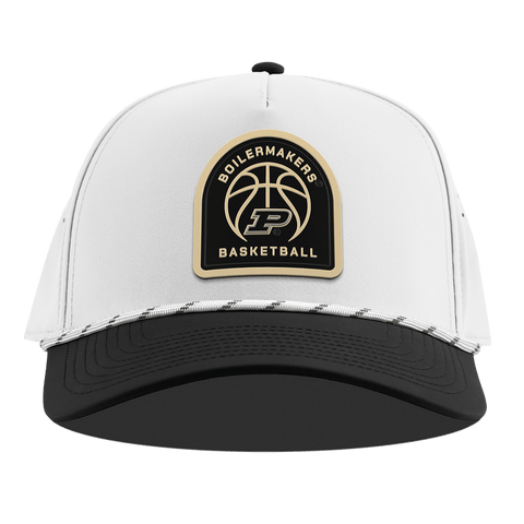 Purdue University "Purdue Basketball" Curved 5 Panel Rope White/Black