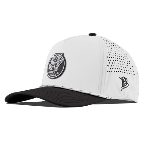 Respect The Trades Lineman Curved 5 Panel Rope White/Black
