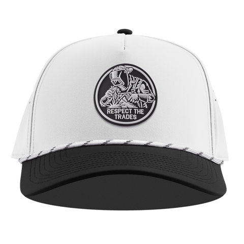 Respect The Trades Welder Curved 5 Panel Rope White/Black