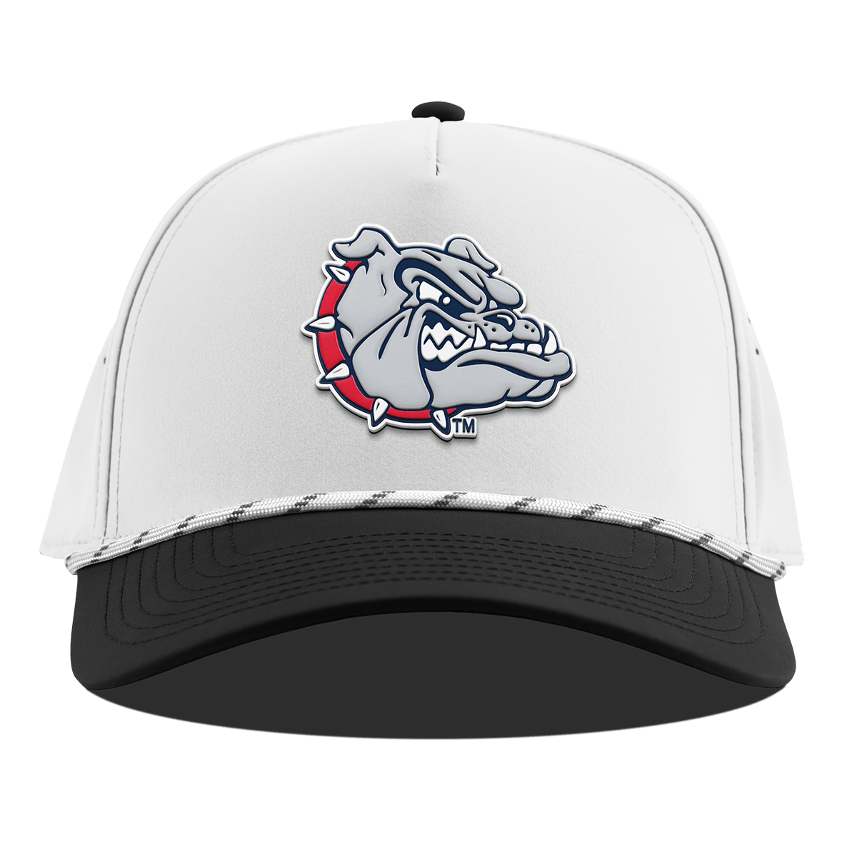Gonzaga University "Spike The Bulldog" Curved 5 Panel Rope White/Black