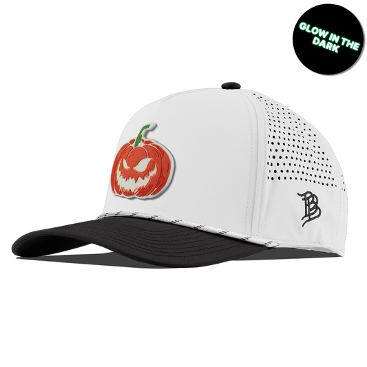 Jack-O-Lantern Glow Curved 5 Panel Rope White/Black
