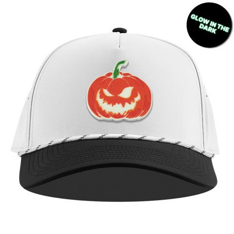 Jack-O-Lantern Glow Curved 5 Panel Rope White/Black