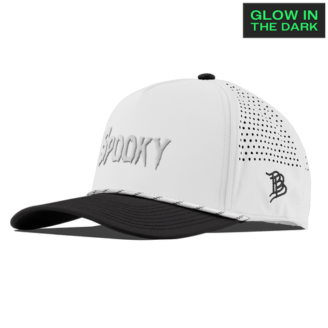 Spooky Glow Curved 5 Panel Rope White/Black