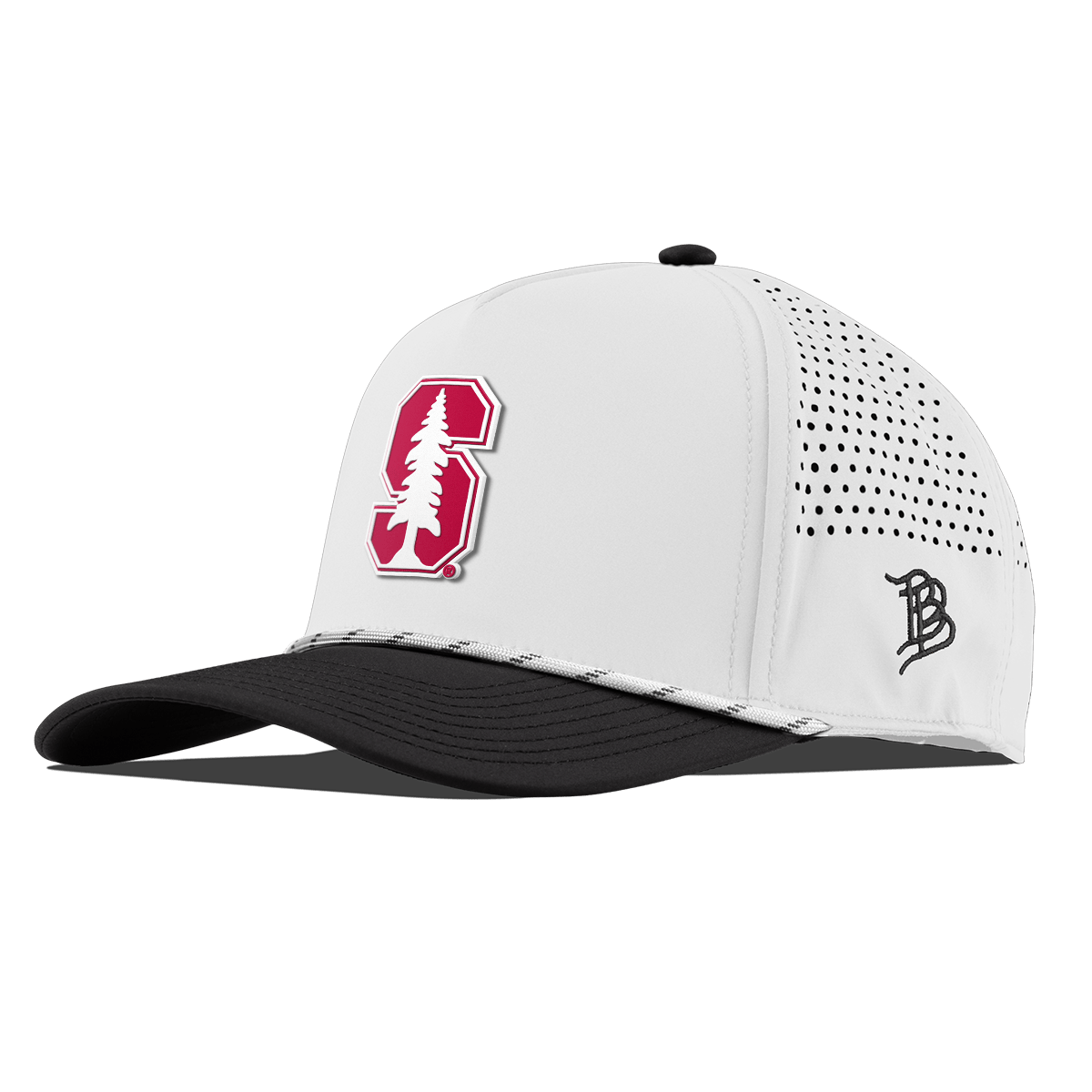 Stanford University "Stanford Team Logo" Curved 5 Panel Rope White/Black