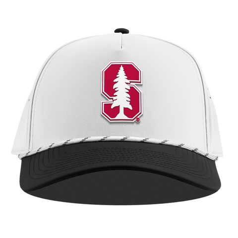 Stanford University "Stanford Team Logo" Curved 5 Panel Rope White/Black