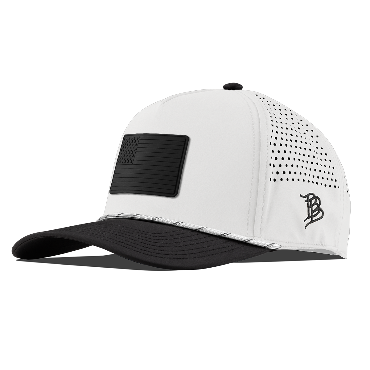 Onyx Old Glory Curved 5 Panel Rope White/Black
