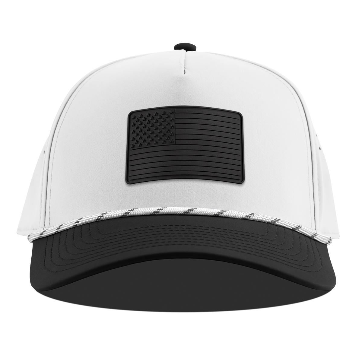 Onyx Old Glory Curved 5 Panel Rope White/Black