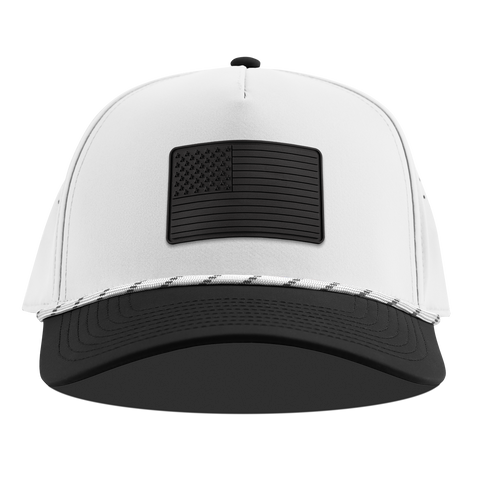 Onyx Old Glory Curved 5 Panel Rope White/Black