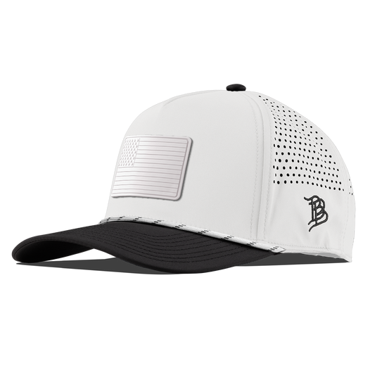Old Glory Stealth Curved 5 Panel Rope White/Black