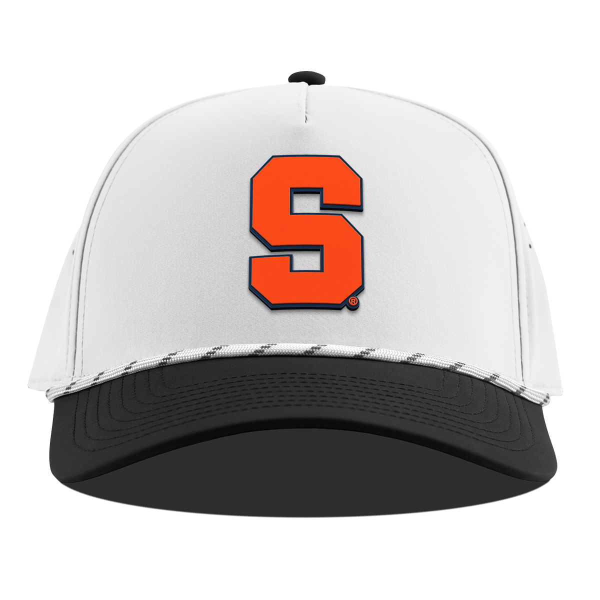 Syracuse University "Syracuse Orange Block" Curved 5 Panel Rope White/Black