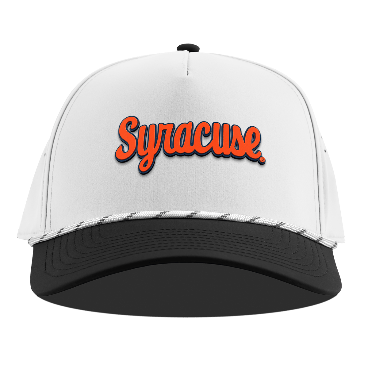 Syracuse University "Syracuse Throwback Script" Curved 5 Panel Rope White/Black