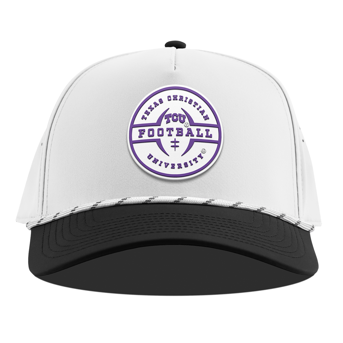 Texas Christian University "TCU Football Legacy" Curved 5 Panel Rope White/Black