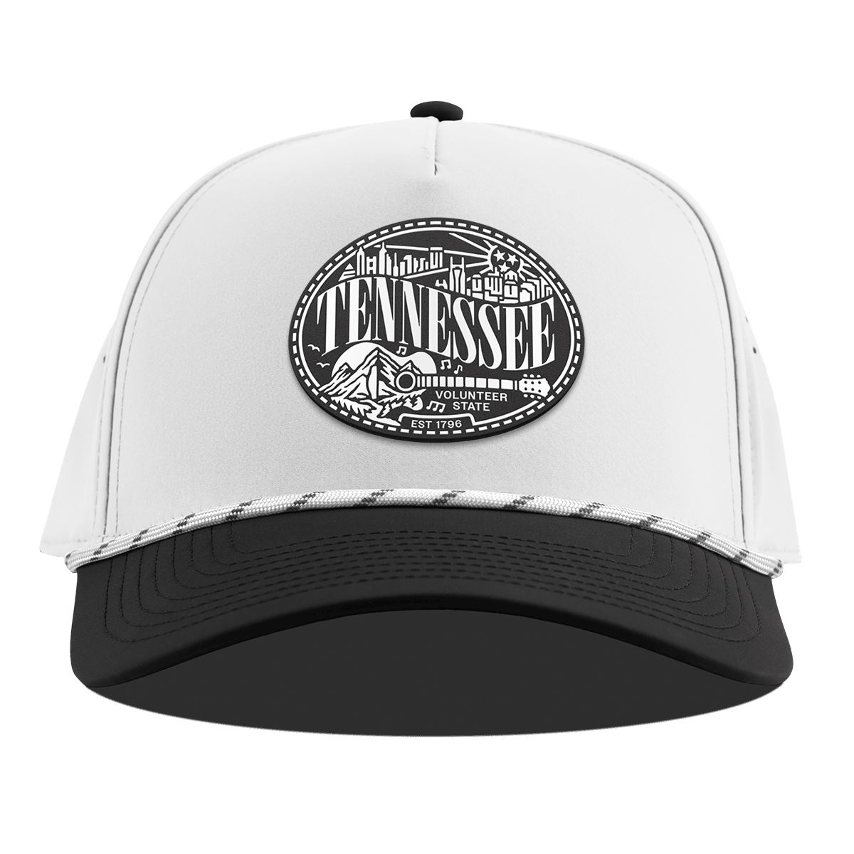 Tennessee Traveler Curved 5 Panel Rope White/Black