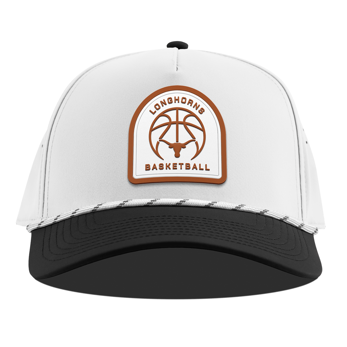 University of Texas "Texas Basketball" Curved 5 Panel Rope White/Black