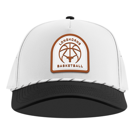 University of Texas "Texas Basketball" Curved 5 Panel Rope White/Black