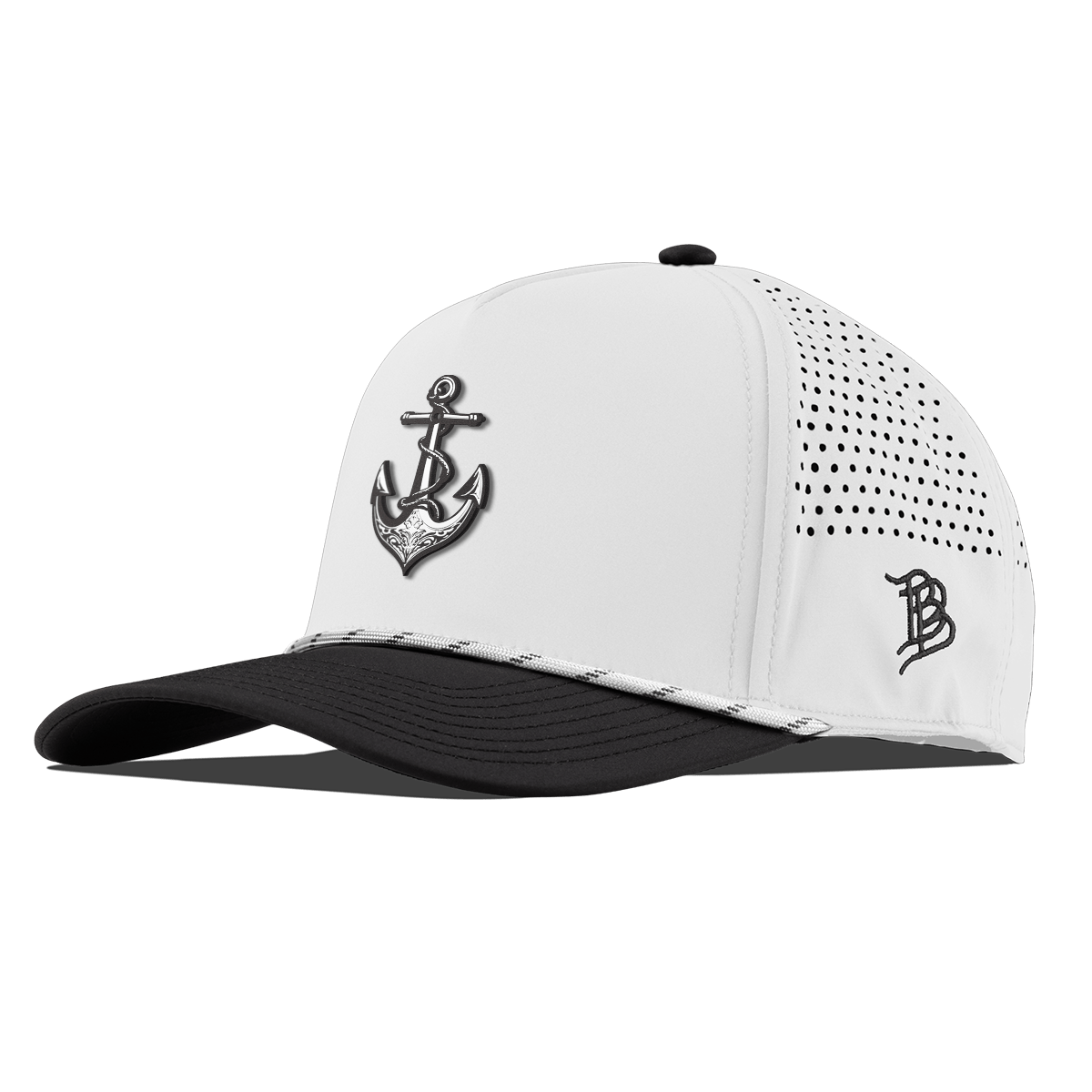 The Deeps Anchor Curved 5 Panel Rope White/Black
