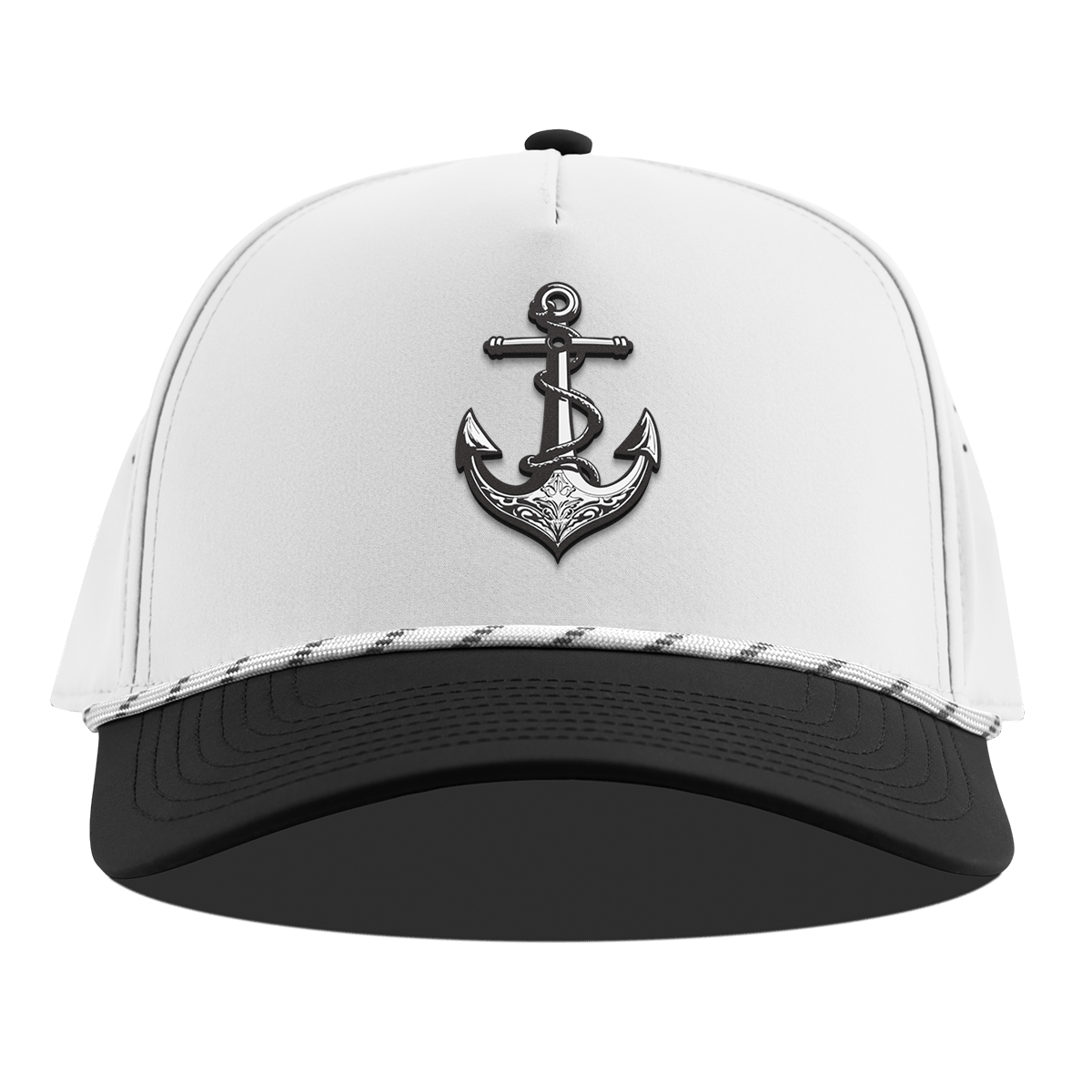 The Deeps Anchor Curved 5 Panel Rope White/Black
