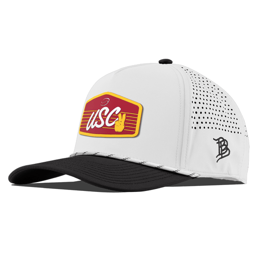 University of Southern California "Trojans Football" Curved 5 Panel Rope White/Black