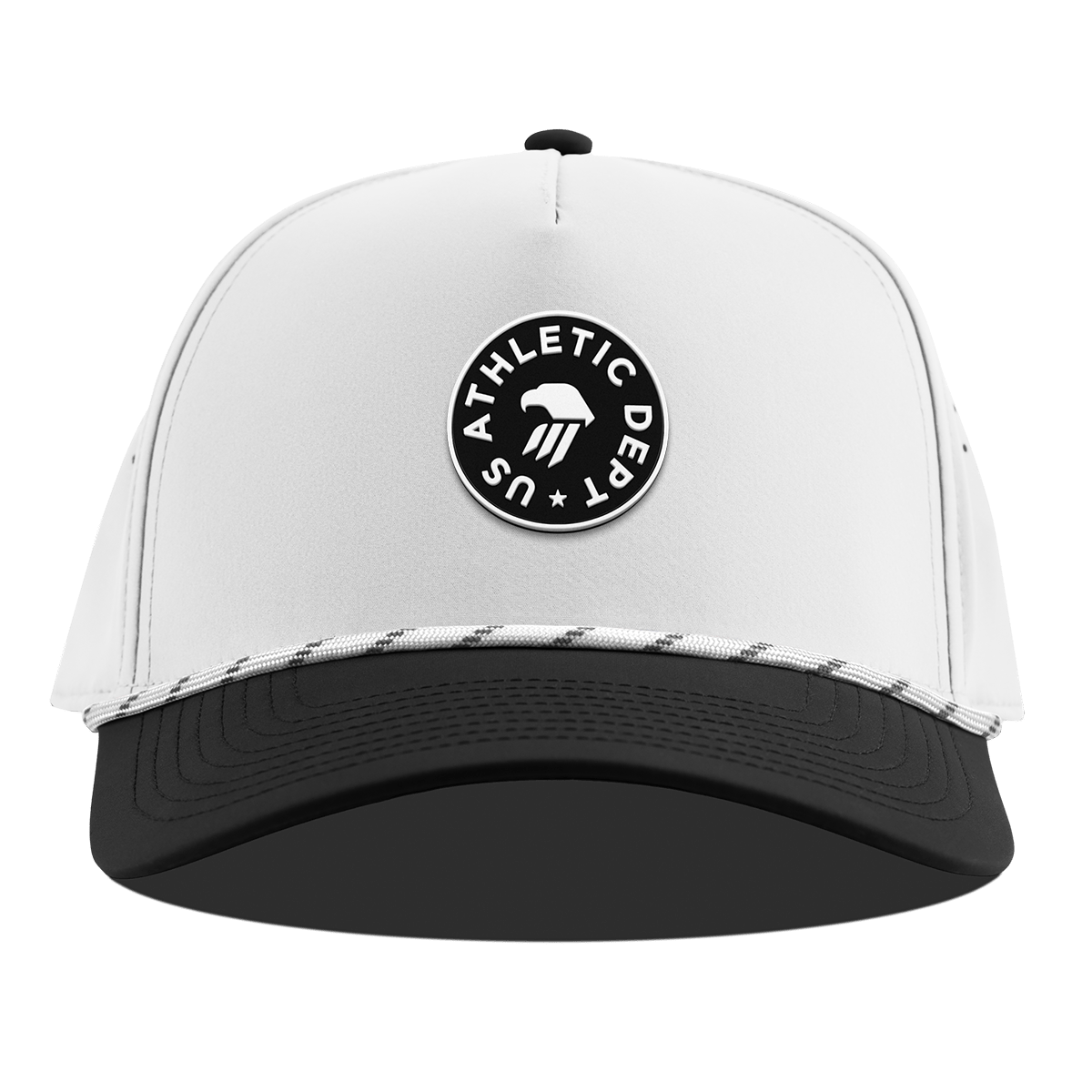 Eagle Athletic Curved 5 Panel Rope White/Black