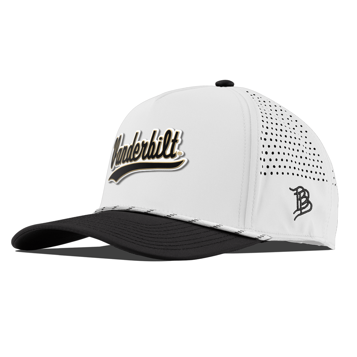 Vanderbilt University "Vanderbilt Script" Curved 5 Panel Rope White/Black