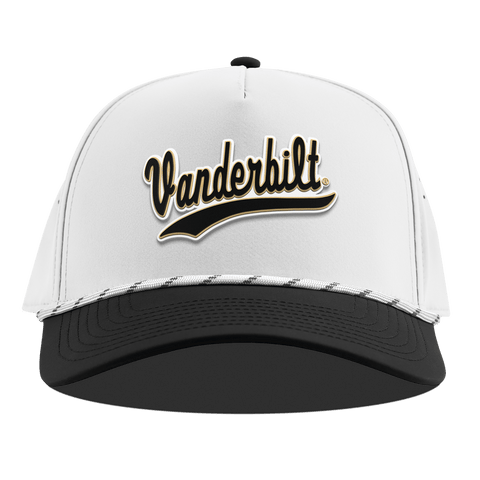Vanderbilt University "Vanderbilt Script" Curved 5 Panel Rope White/Black