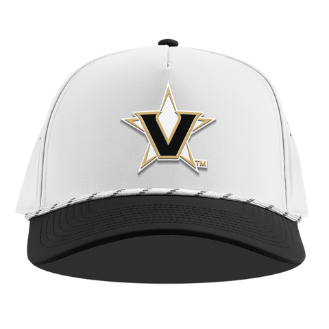 Vanderbilt University "Vanderbilt Team Logo" Curved 5 Panel Rope White/Black