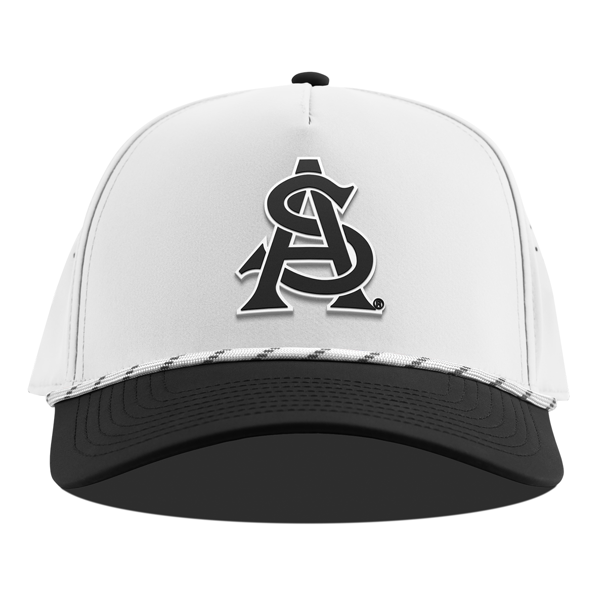 Arizona State University "Vintage ASU Team Logo" Curved 5 Panel Rope White/Black