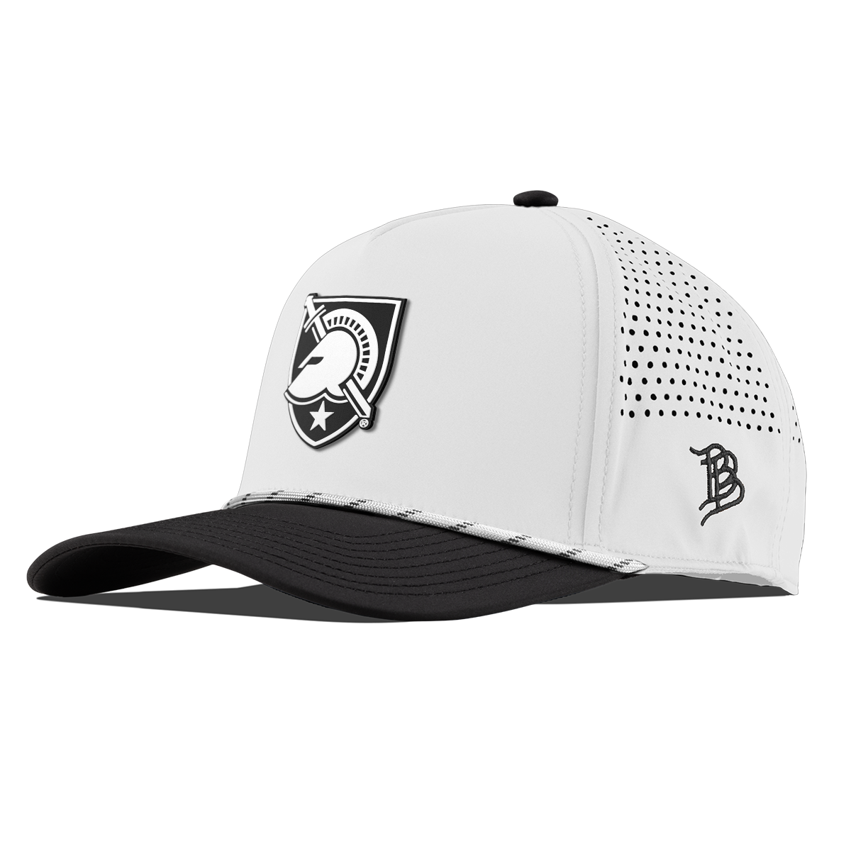 Army "Vintage Army Black Knights" Curved 5 Panel Rope White/Black