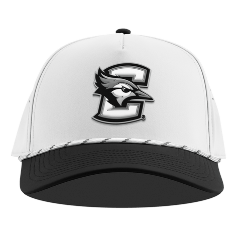 Creighton University "Vintage Creighton Block" Curved 5 Panel Rope White/Black
