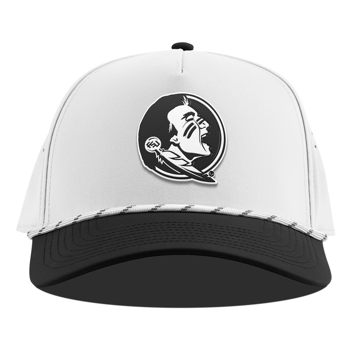 Florida State University "Vintage FSU Team Logo" Curved 5 Panel Rope White/Black