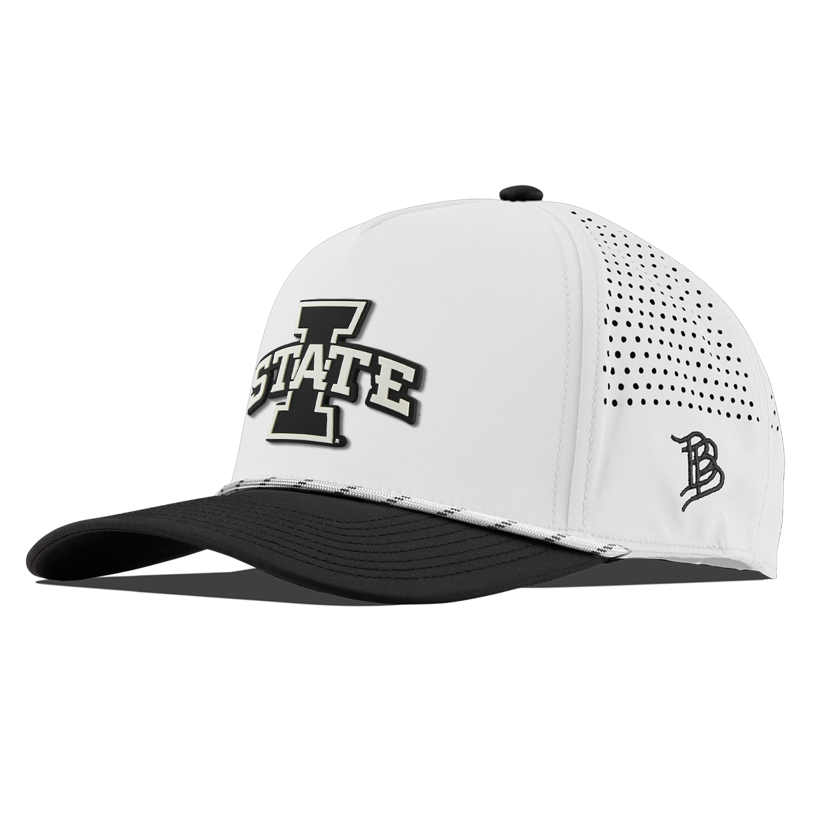 Iowa State University "Vintage Iowa State" Curved 5 Panel Rope White/Black