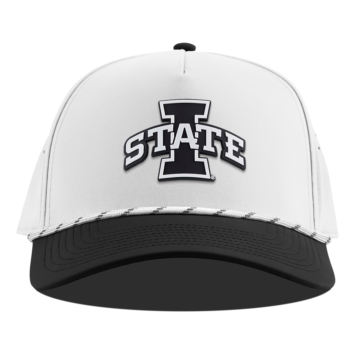 Iowa State University "Vintage Iowa State" Curved 5 Panel Rope White/Black