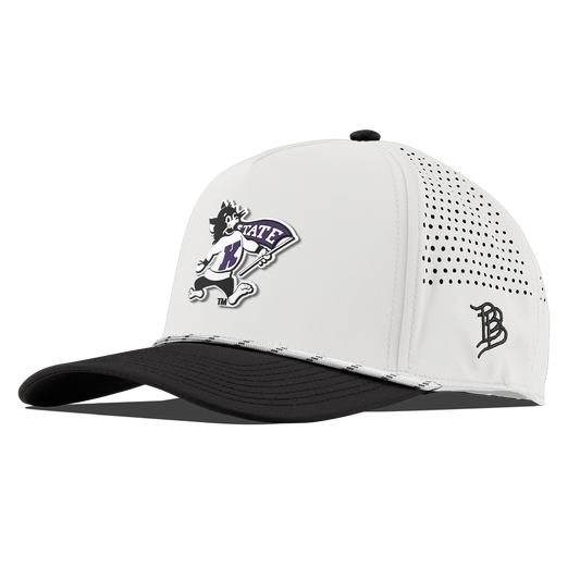 Kansas State University "Vintage Kansas State Wildcat" Curved 5 Panel Rope White/Black